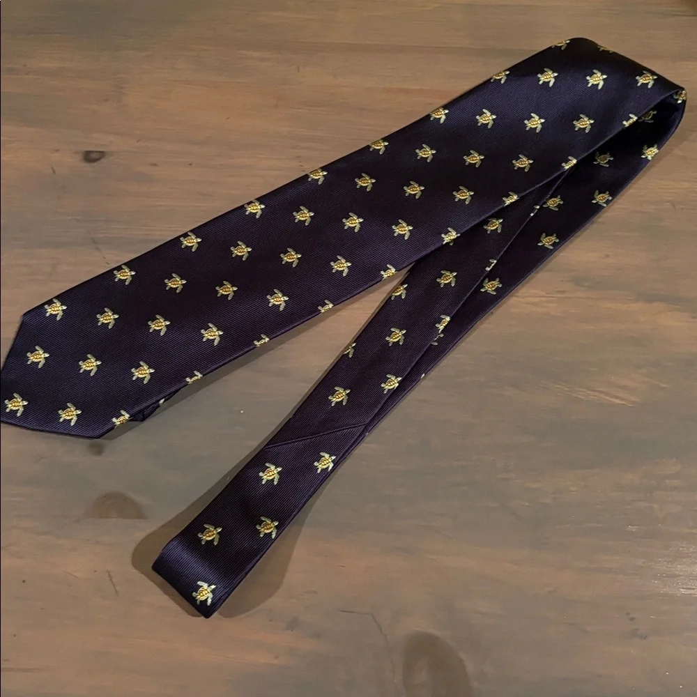 Turtles J.CREW silk tie